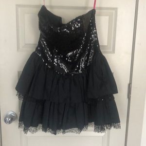 Betsey Johnson Black Sequin Dress